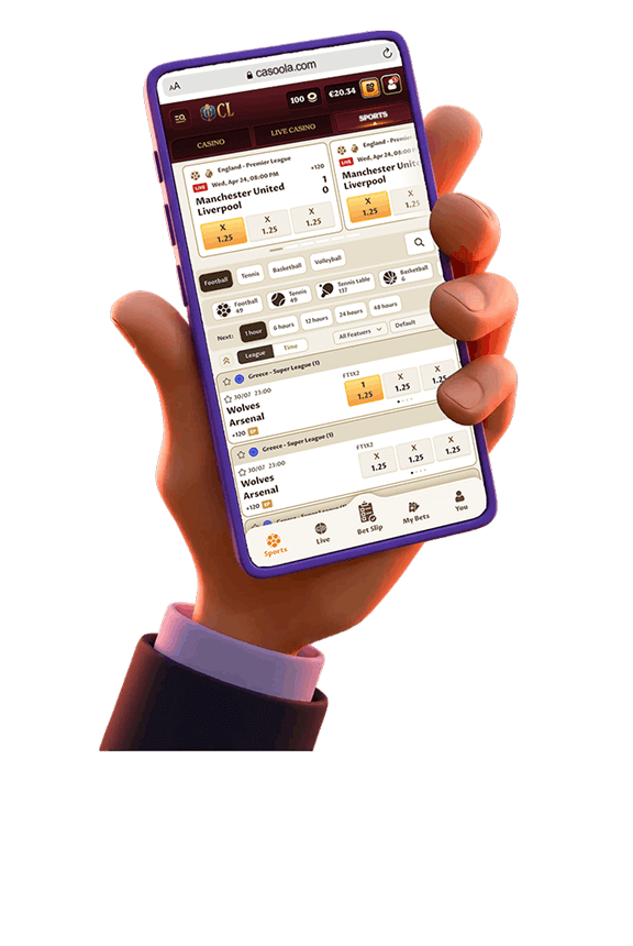 Casoola Live Sportsbook Interface Mockup